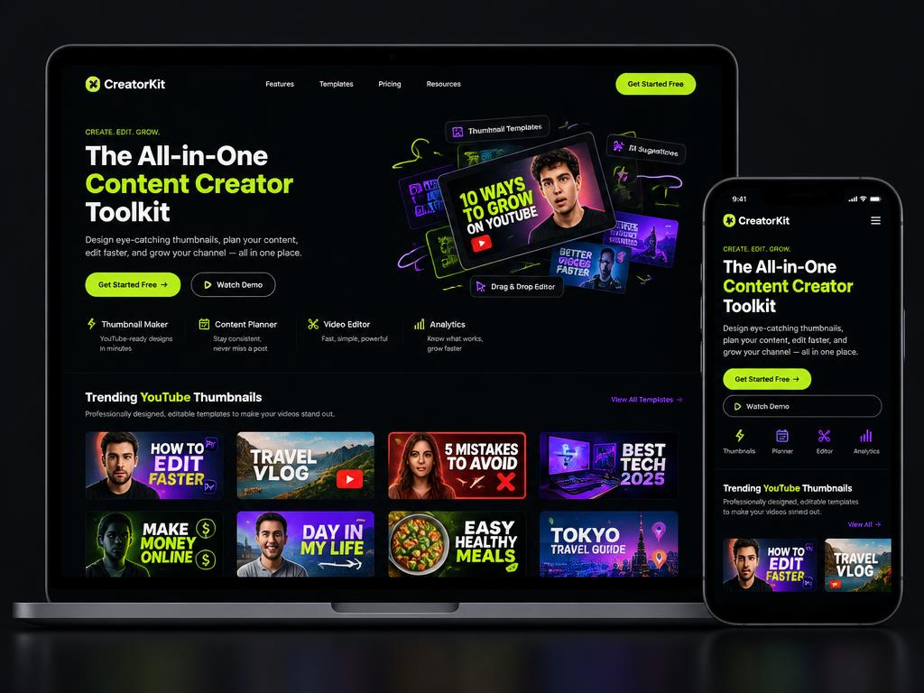 Creator Kit Pro website