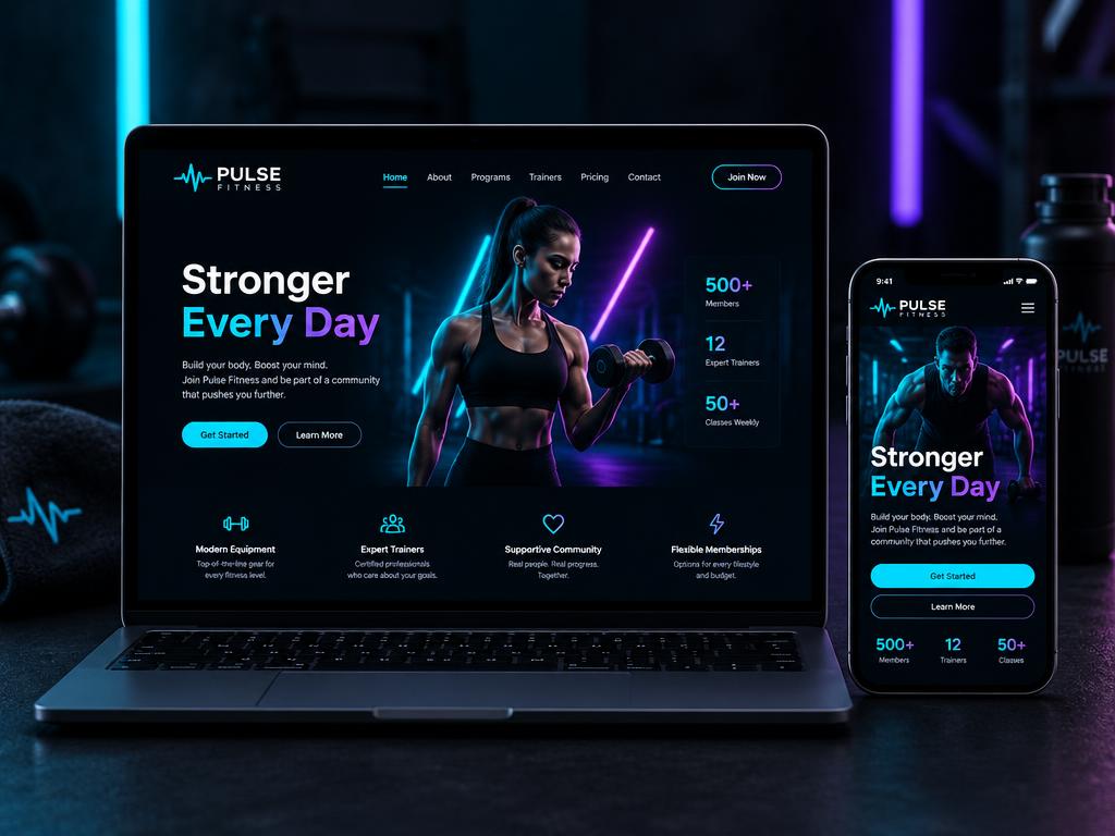 Pulse Fitness website